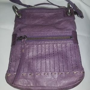 Leather purple crossbody